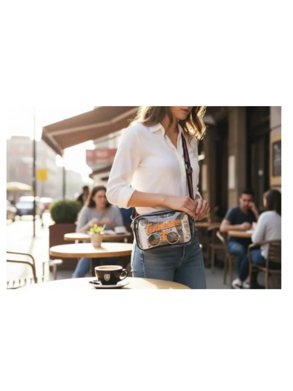 Clear PVC Stadium Bag with Detachable Strap for Concerts & Games